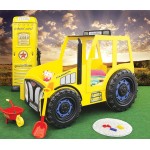 Pat pentru copii Tractor Farmer cu LED-uri din lemn MDF - Pat Galben in forma de masina cu saltea inclusa Pat pentru copii Tractor Farmer cu LED-uri din lemn MDF - Pat Galben in forma de masina cu saltea inclusa